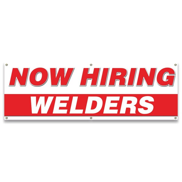 Signmission Now Hiring Welders Banner Apply Inside Accepting Application Single Sided B-72-30322 - main
